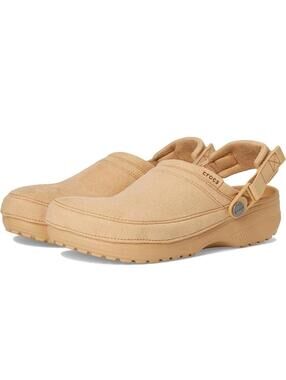 Crocs Classic Crafted Vegan Suede Clog Cashew Color Unisex M3/W5 NWT